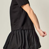 Bubble Mixed Media Mini Dress