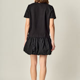 Bubble Mixed Media Mini Dress