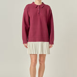 Polo Mixed Media Mini Dress