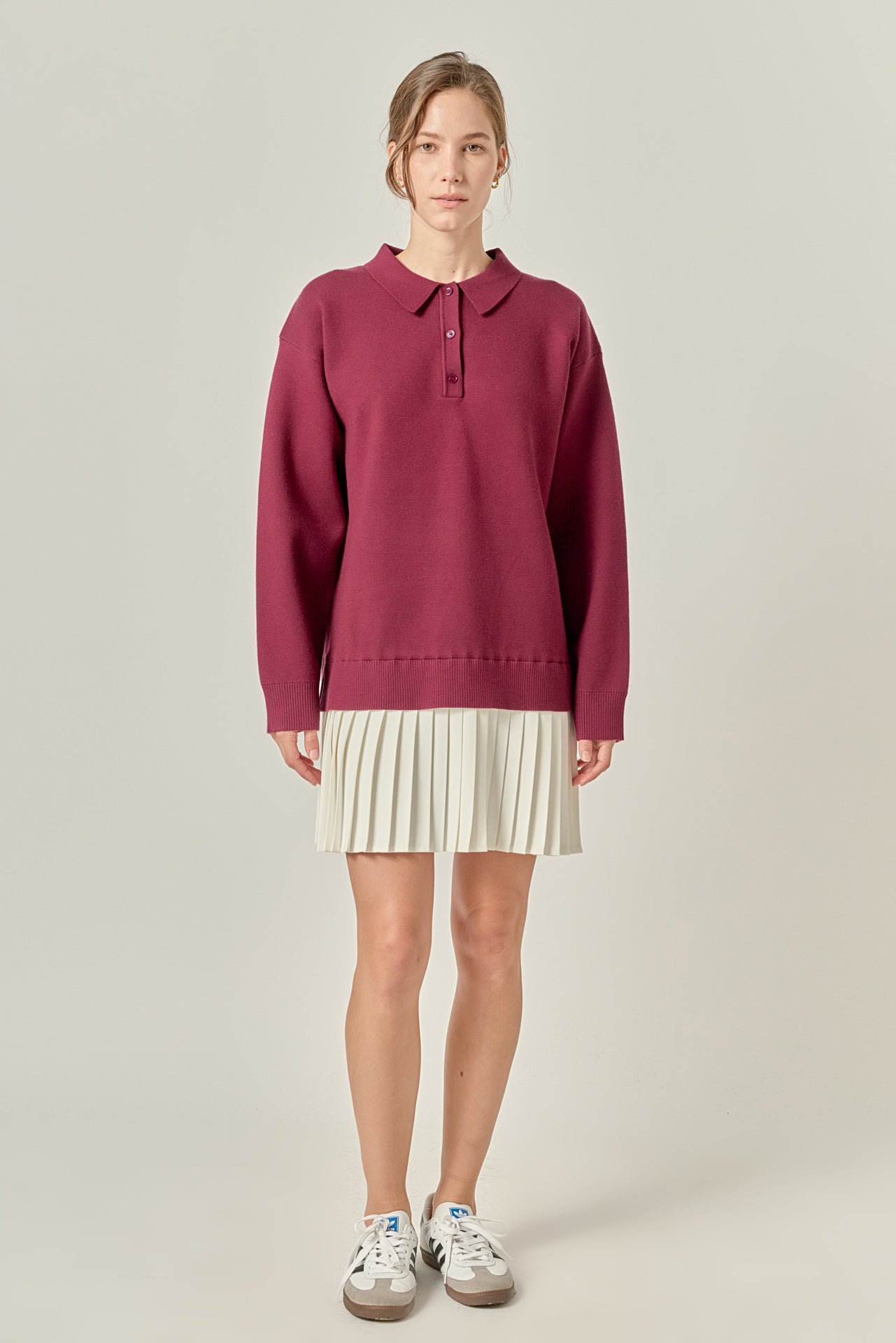 Polo Mixed Media Mini Dress