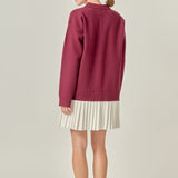 Polo Mixed Media Mini Dress