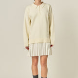 Polo Mixed Media Mini Dress