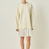 Polo Mixed Media Mini Dress