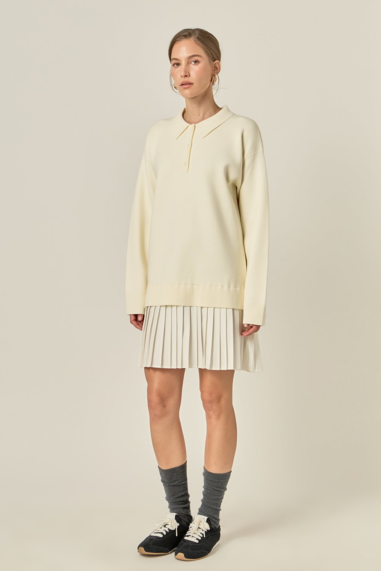 Polo Mixed Media Mini Dress – English Factory