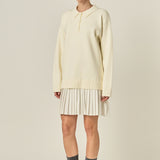 Polo Mixed Media Mini Dress