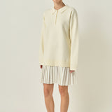 Polo Mixed Media Mini Dress