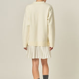 Polo Mixed Media Mini Dress