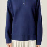 Polo Mixed Media Mini Dress