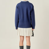 Polo Mixed Media Mini Dress