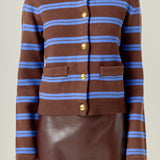 Striped Gold Button Cardigan
