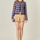 Striped Gold Button Cardigan