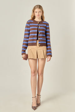Striped Gold Button Cardigan
