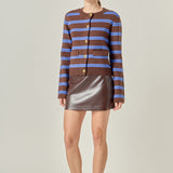 Striped Gold Button Cardigan