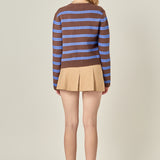 Striped Gold Button Cardigan