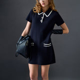 Scallop Detailed Mini Dress