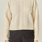 Crewneck Cable Sweater