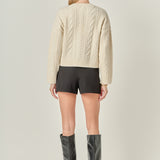 Crewneck Cable Sweater
