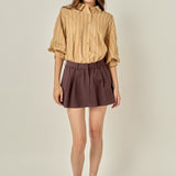 Stripe Balloon Sleeve Shirt
