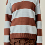 Striped Rugby Collared Sweater