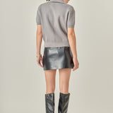 Faux Leather Skort