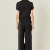 Polo Knit Short Sleeve Top