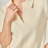 Polo Knit Short Sleeve Top