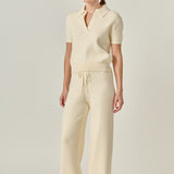 Polo Knit Short Sleeve Top
