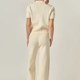 Polo Knit Short Sleeve Top