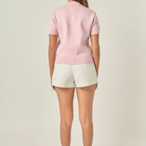 Polo Knit Short Sleeve Top