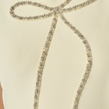 Peplum Bow Embellished Top