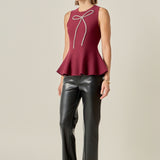 Aria Rhinestone Bow Top