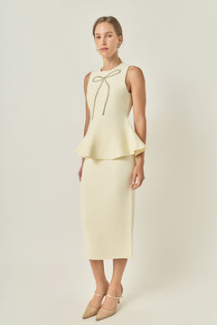 H-Line Knit Midi Skirt