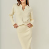 H-Line Knit Midi Skirt