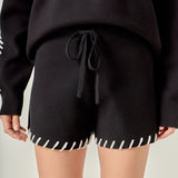 Stitch Detail Knit Shorts