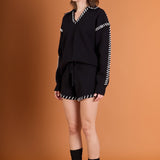Stitch Detail Knit Shorts