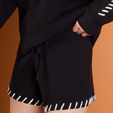 Stitch Detail Knit Shorts
