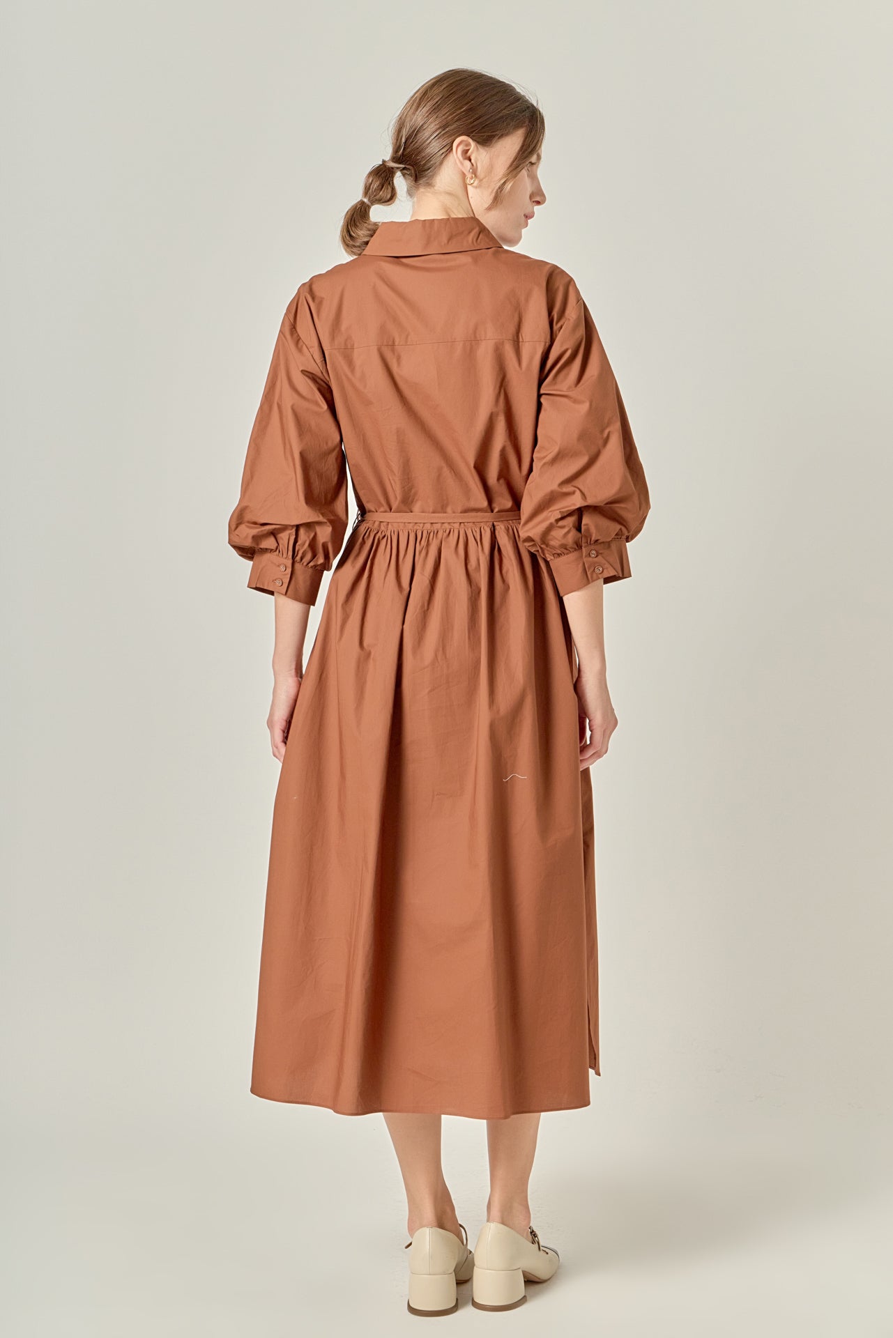 english factory shirt midi dress English Factory
