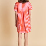 Striped Jacquard Mini Shirt Dress