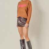 Crewneck Statement Sweater
