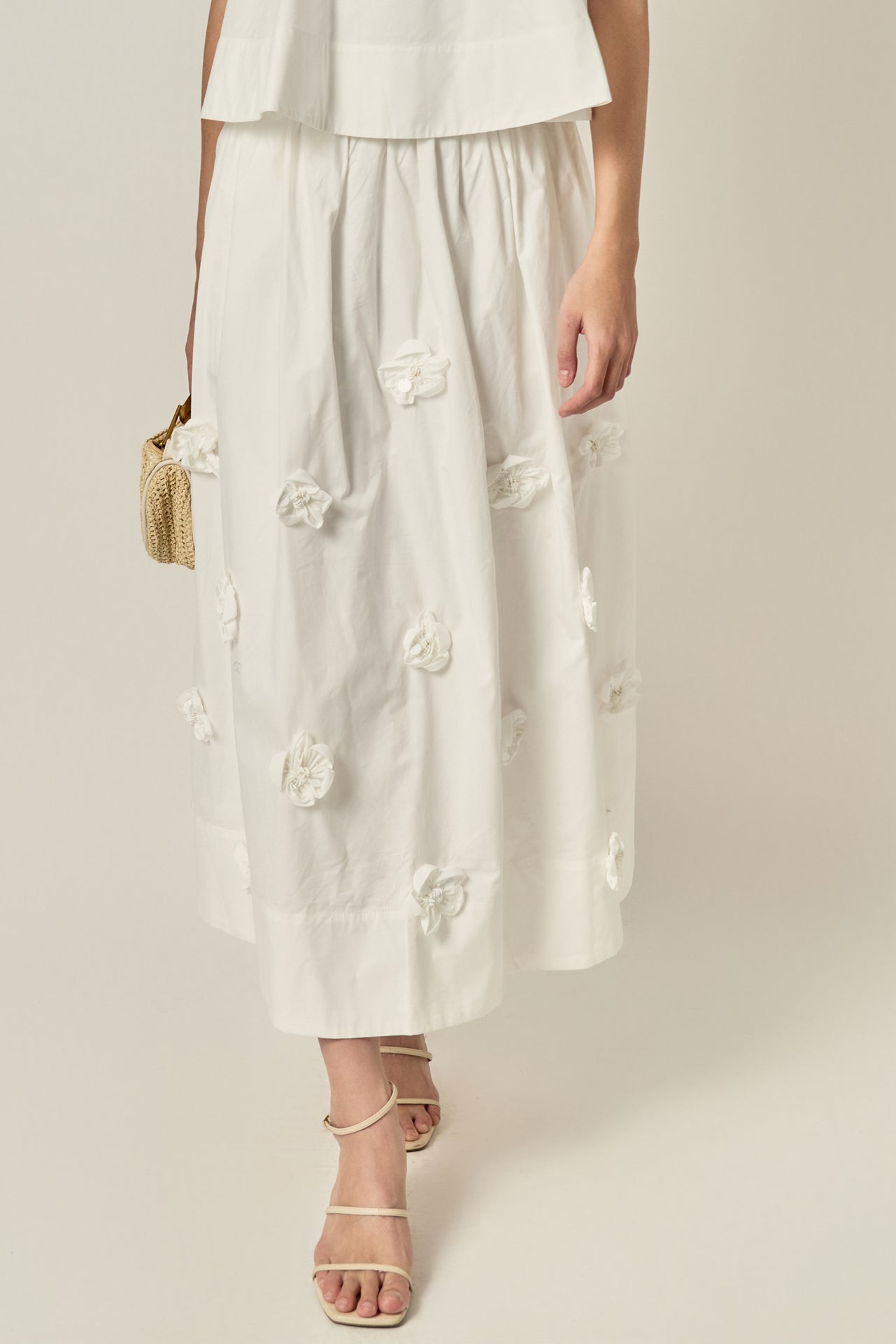 3D Flower Midi Skirt – English Factory