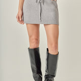 String Knit Mini Skirt