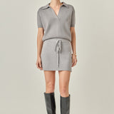 String Knit Mini Skirt