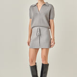 String Knit Mini Skirt
