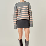 Striped Crew Neck Sweater
