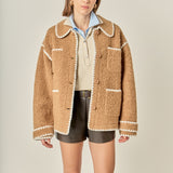 Embroidered Shearling Jacket