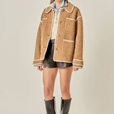 Embroidered Shearling Jacket