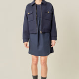 Twill Bonded Bomber Jacket