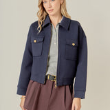 Twill Bonded Bomber Jacket