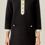 Serena Contrast Collar Knit Mini Dress