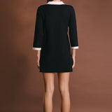 Serena Contrast Collar Knit Mini Dress